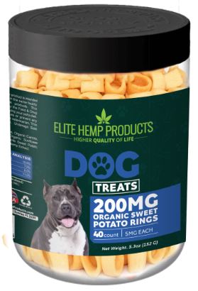 CBD Dog Treat 200mg Organic Sweet Potato Rings
