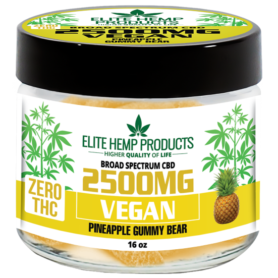 CBD Vegan Gummies 2500mg Pineapple