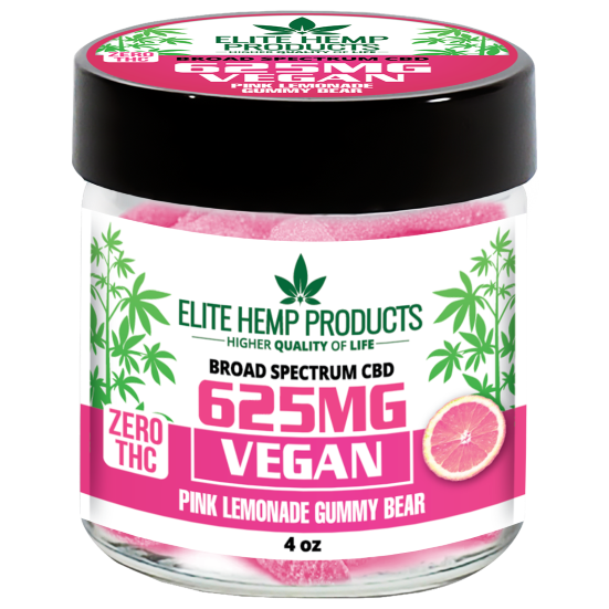 CBD Vegan Gummies 625mg Pink Lemonade