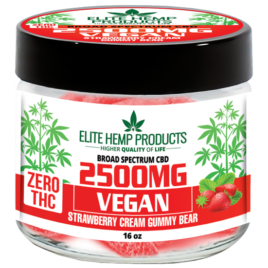 CBD Vegan Gummies 2500mg Strawberry Cream