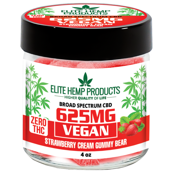 CBD Vegan Gummies 625mg Strawberry Cream