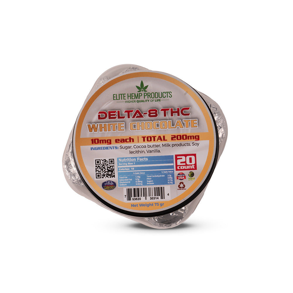 Delta-8 White Chocolate Bites 200mg